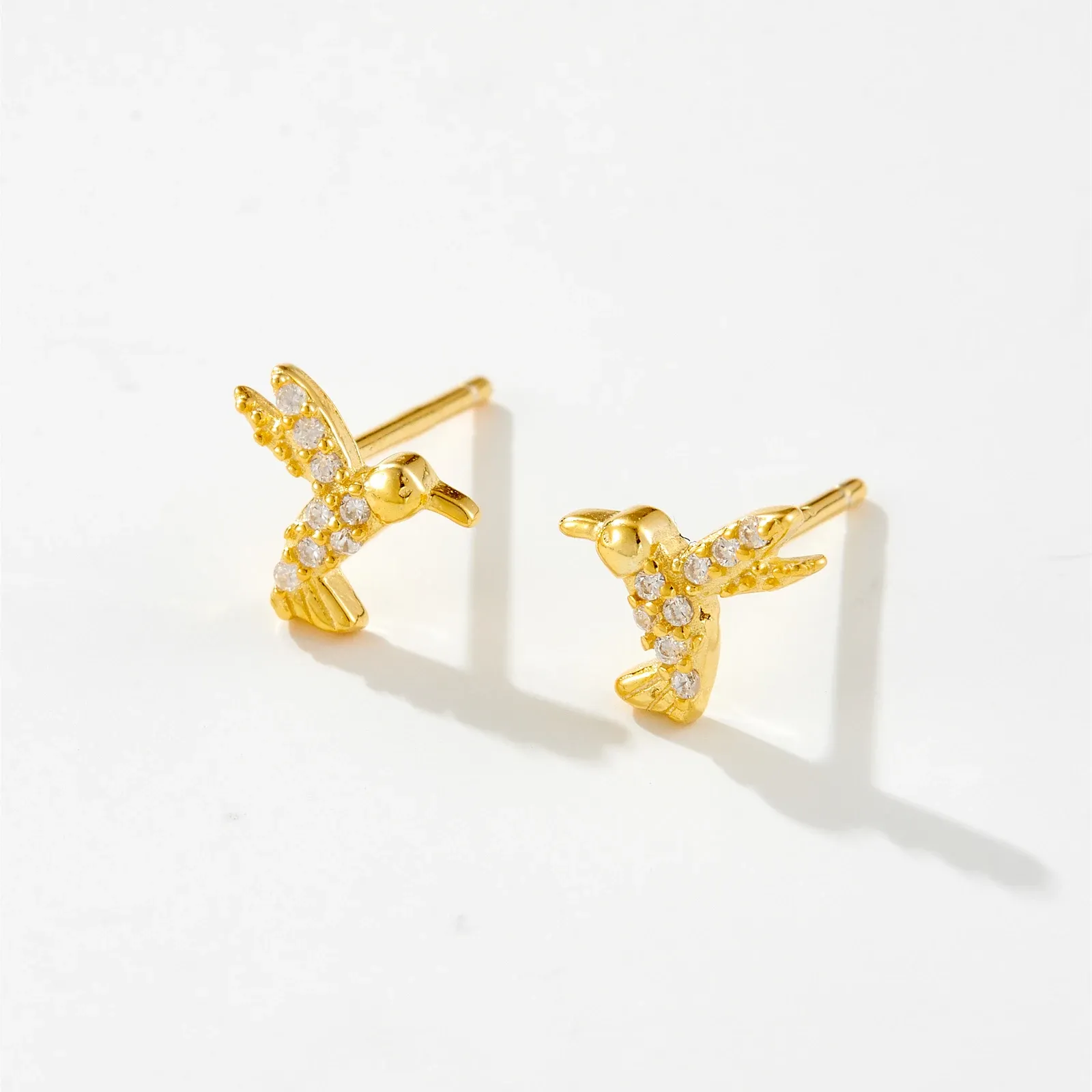 ANDYWEN 925 сребърни обеци тип пъпка с водна капка и циркон