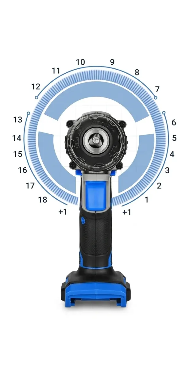 DEKO акумулаторна бормашина на бял фон