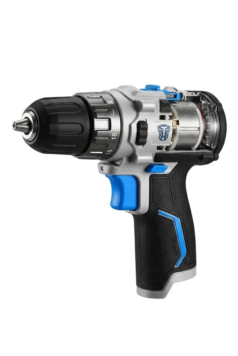 Акумулаторна бормашина DEKO 20V на бял фон