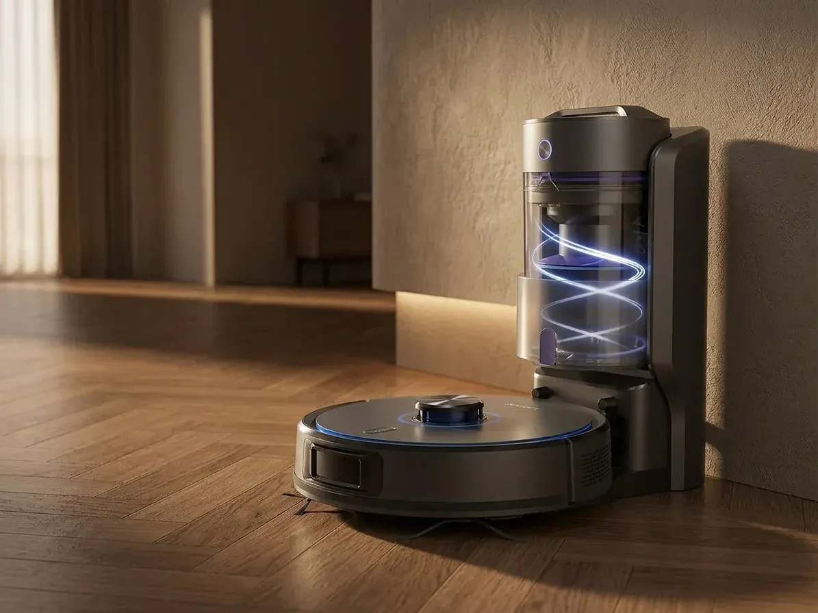 רובוט שואב Laresar L30 בעמדת טעינה