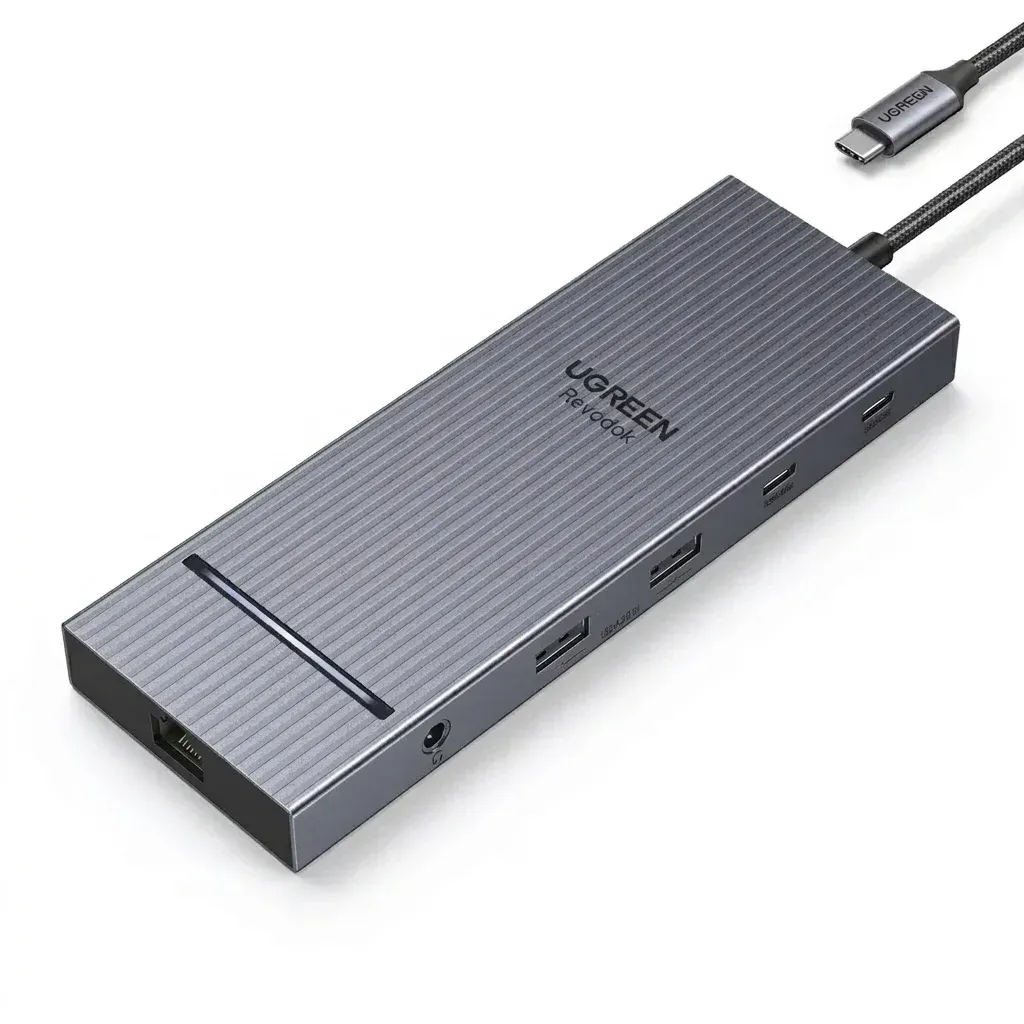 UGREEN USB-C докинг станция тъмносив хъб