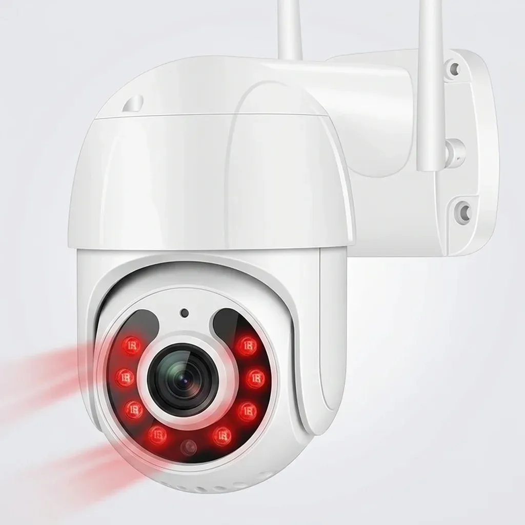 Бяла външна PTZ Wi‑Fi камера