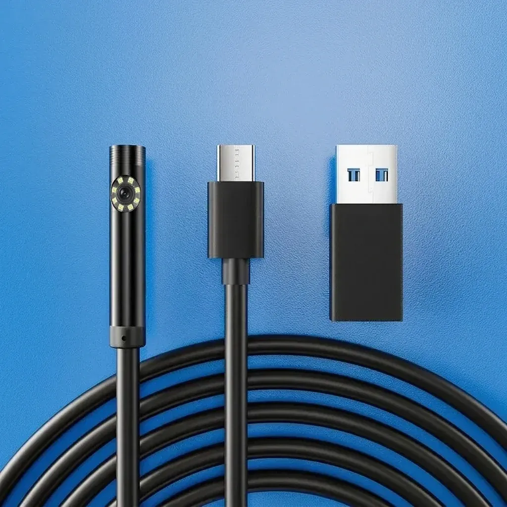 USB-C ендоскопска камера с гъвкав кабел