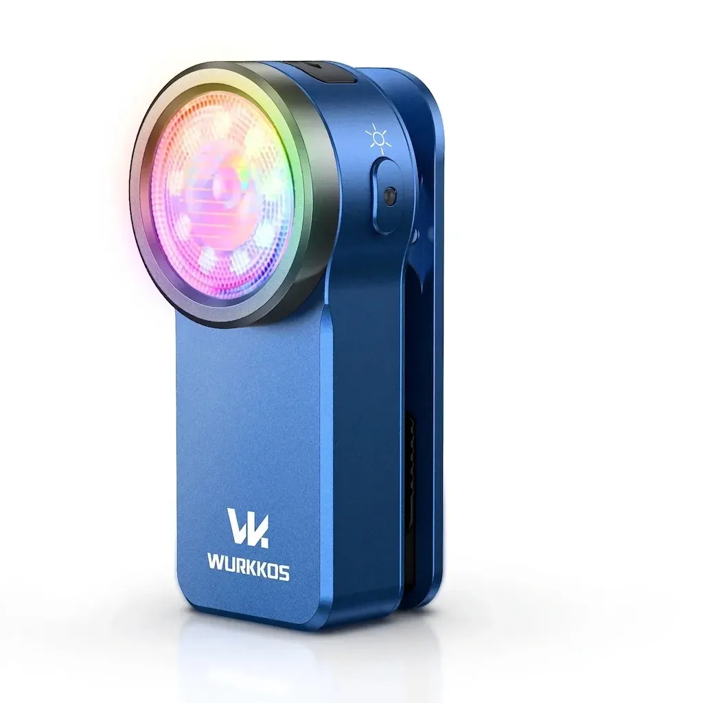 Компактно синьо фенерче Wurkkos HD03 RGB