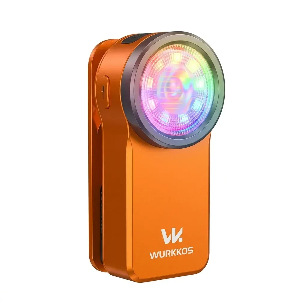 Компактно оранжево фенерче Wurkkos HD03 с RGB