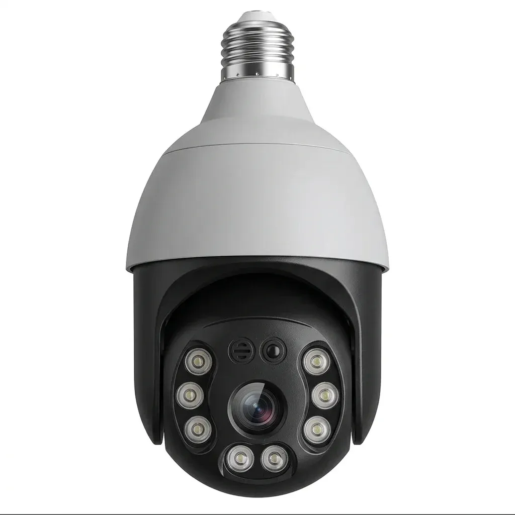 מצלמת אבטחה נורה חכמה PTZ E27