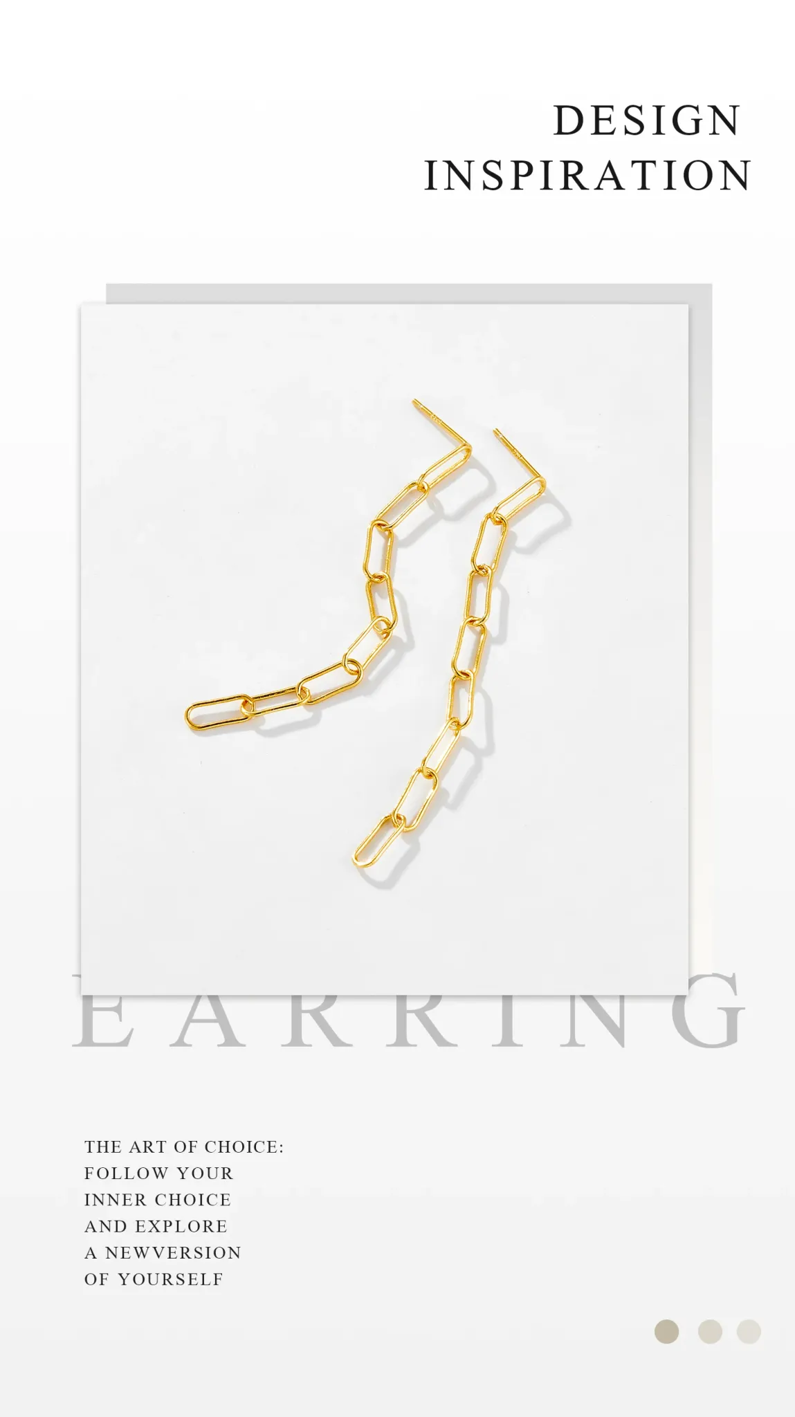 Сребърни висящи обеци с верижка и циркон ANDYWEN