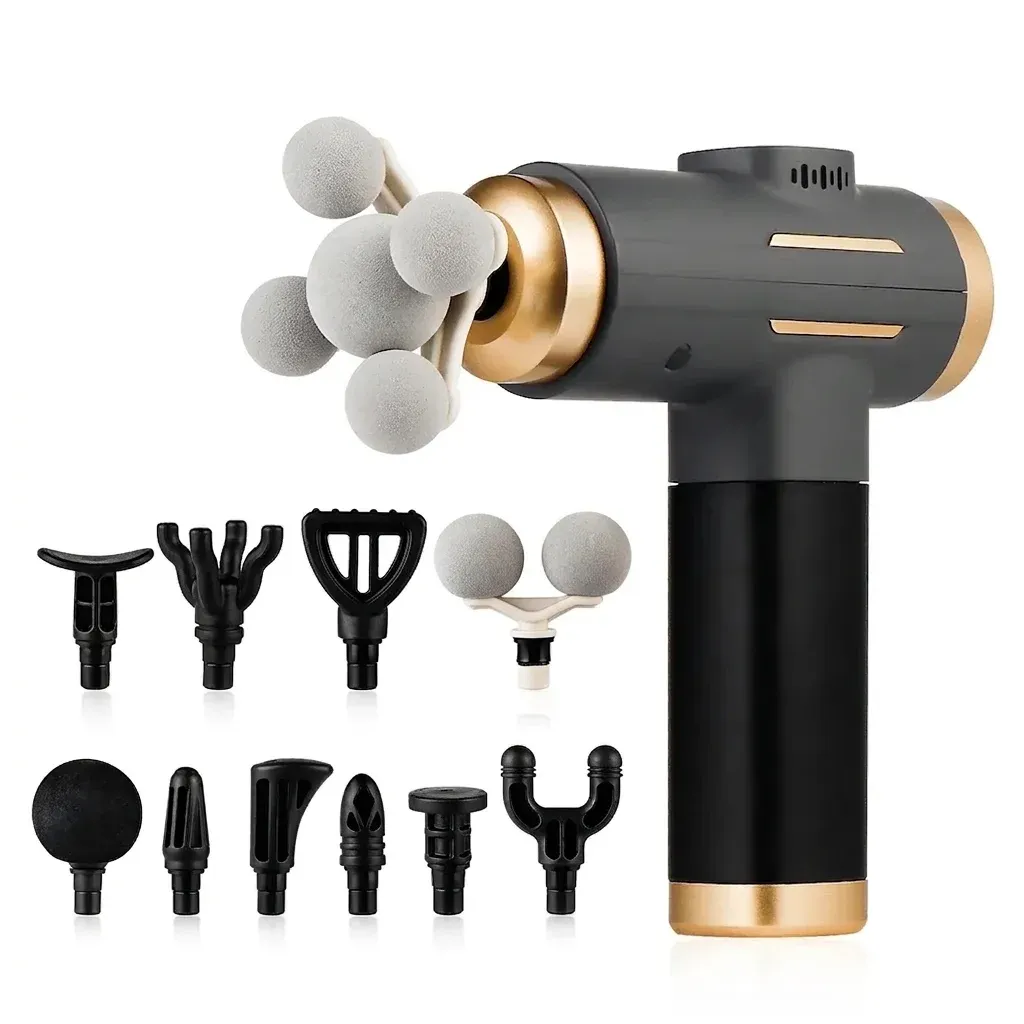 Електрически масажен пистолет с приставки