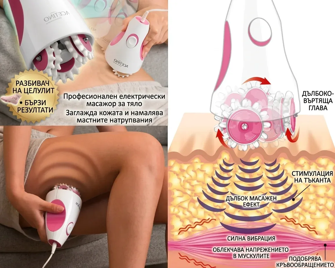 Ръчен ролков масажор с инфрачервен ефект