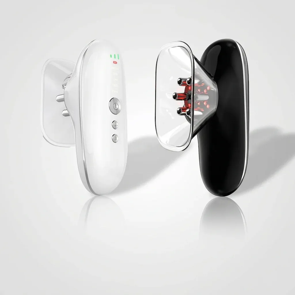 Акумулаторен 4-в-1 масажор черен и бял