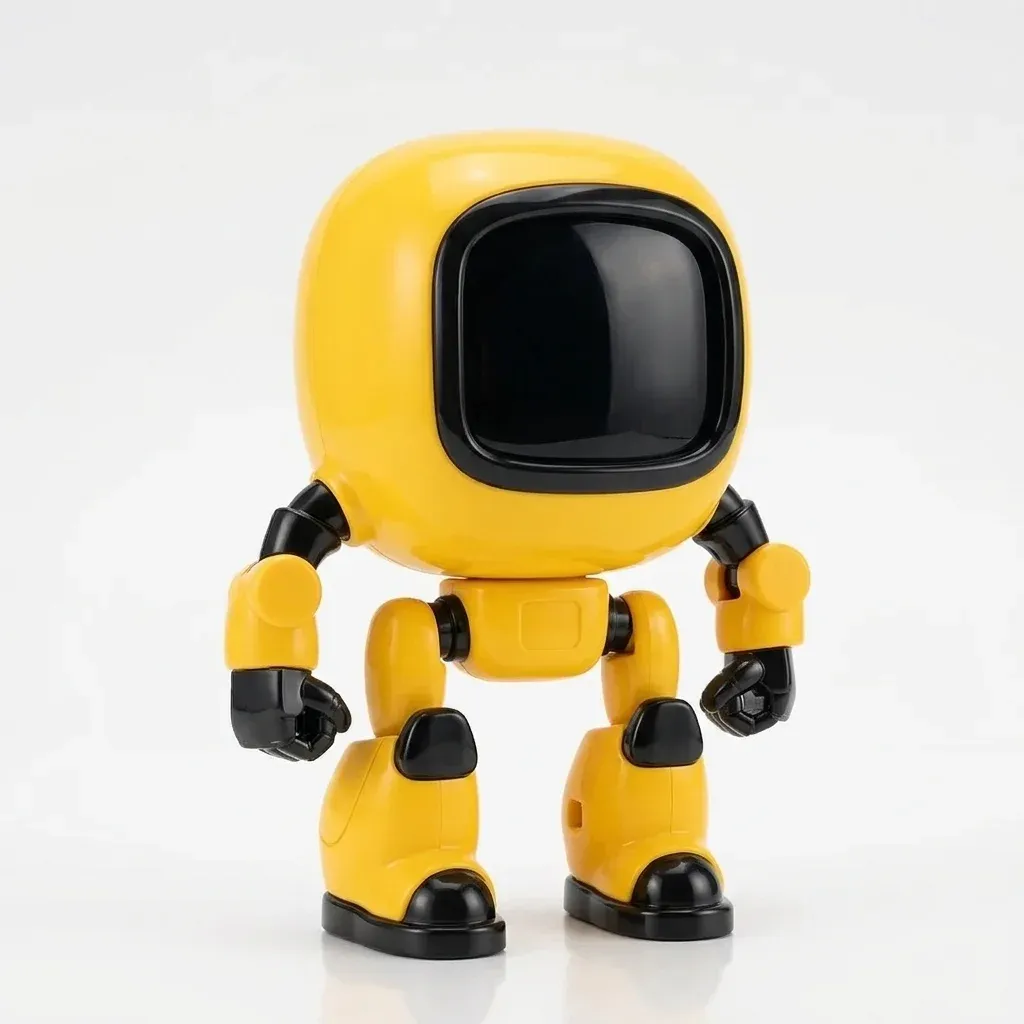 Жълт интелигентен робот с дистанционно