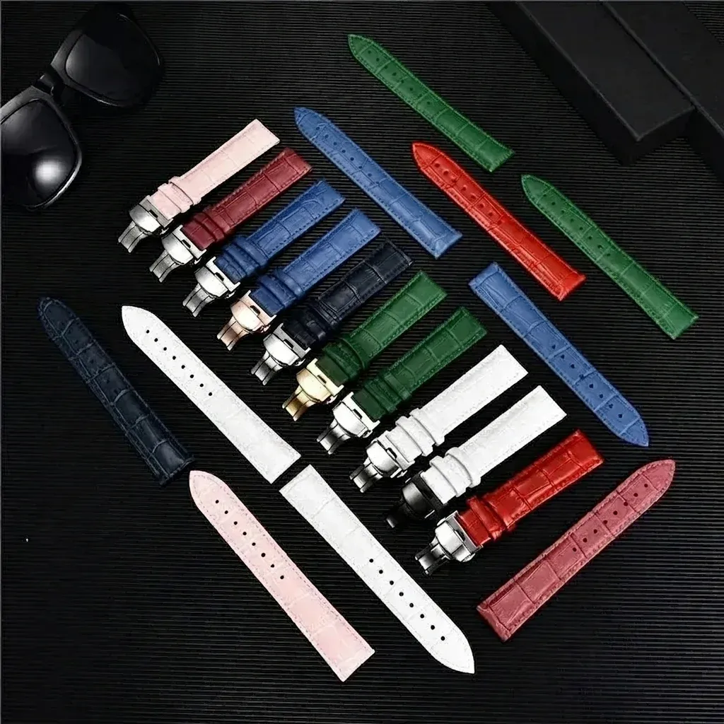 Кожена каишка с бамбуков релеф