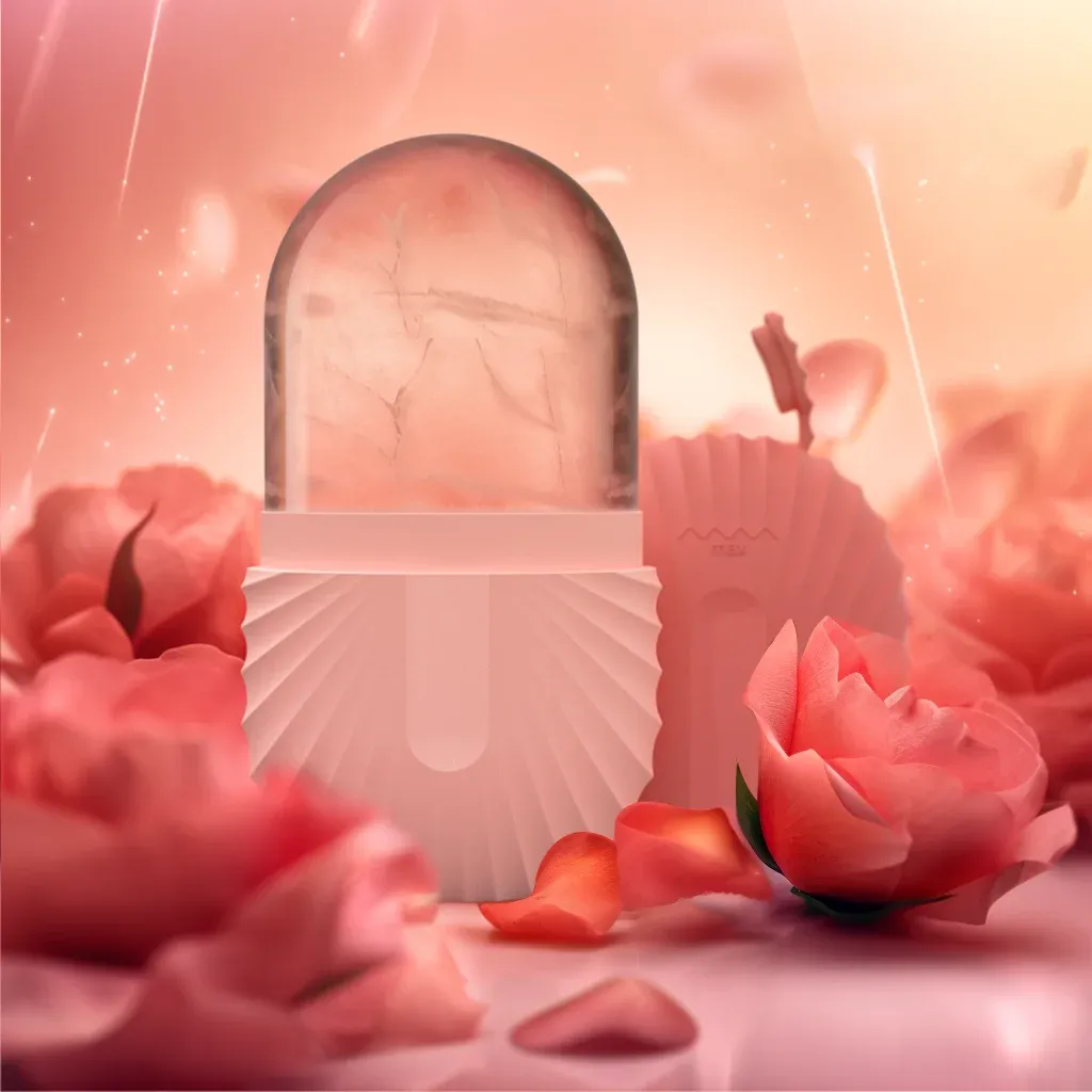 Леден ролер за лице за освежаващ масаж и контуриране