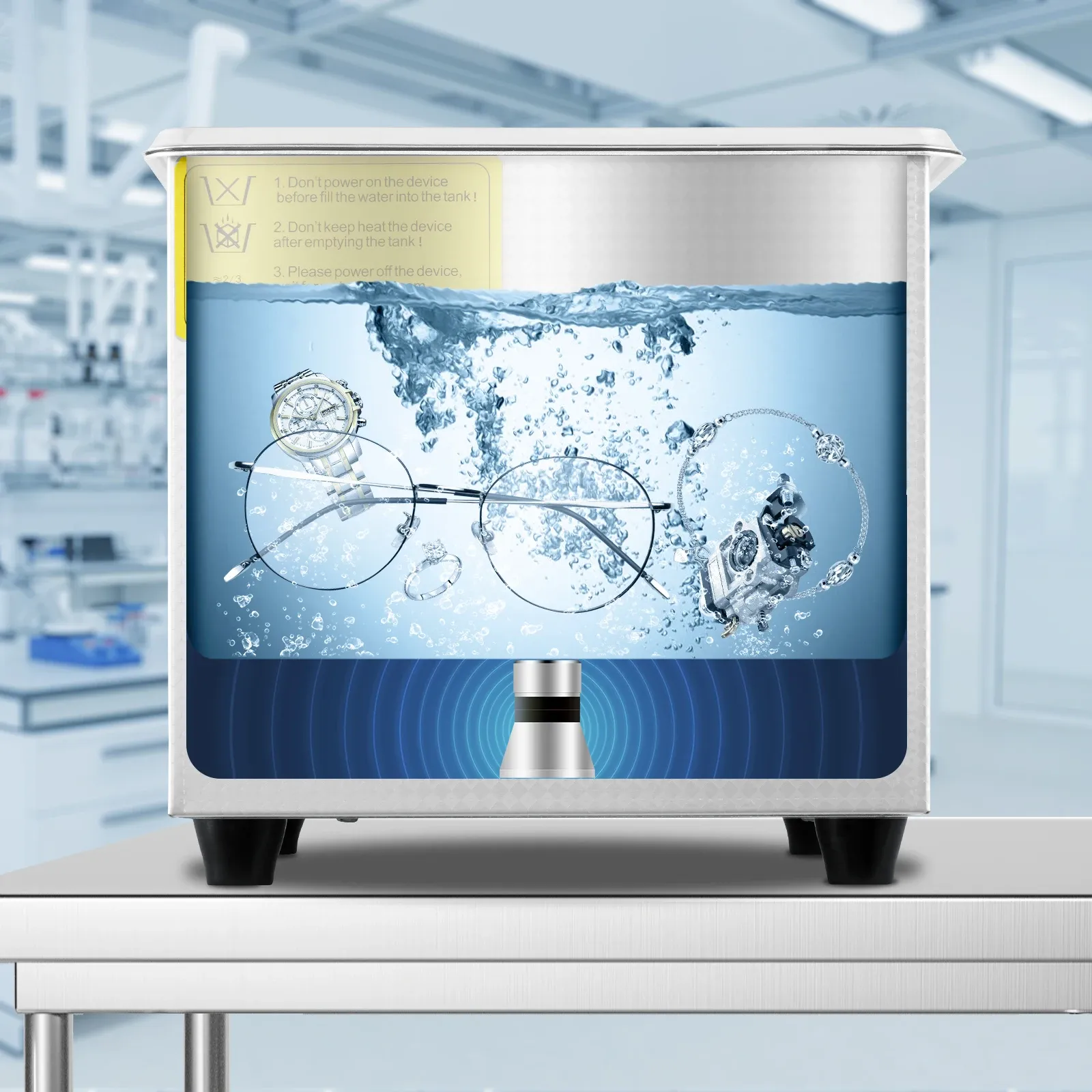 Ултразвукова вана SucceBuy 1.3 л за бижута и дребни детайли