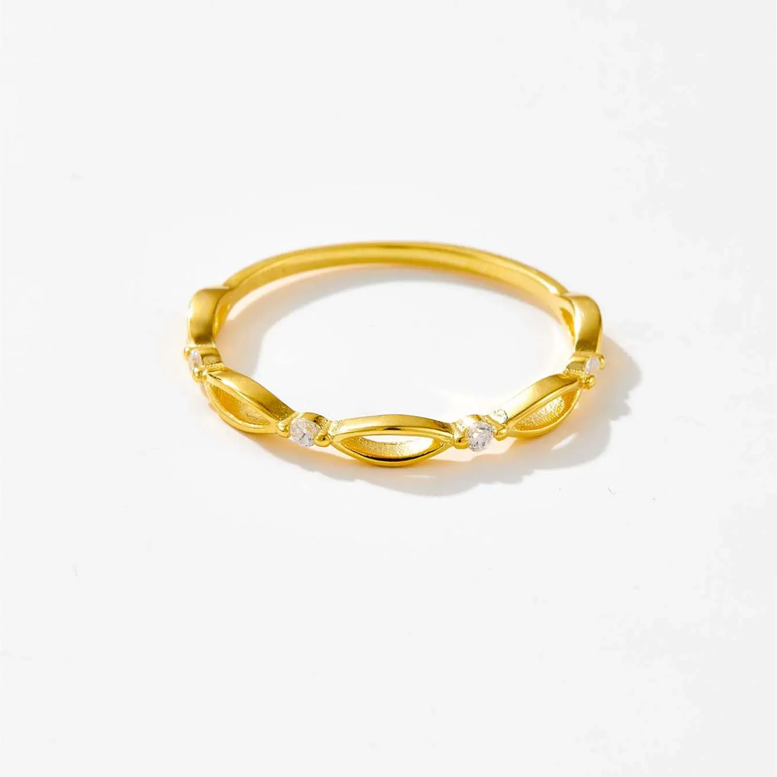 Фин сребърен пръстен с квадратен циркон ANDYWEN