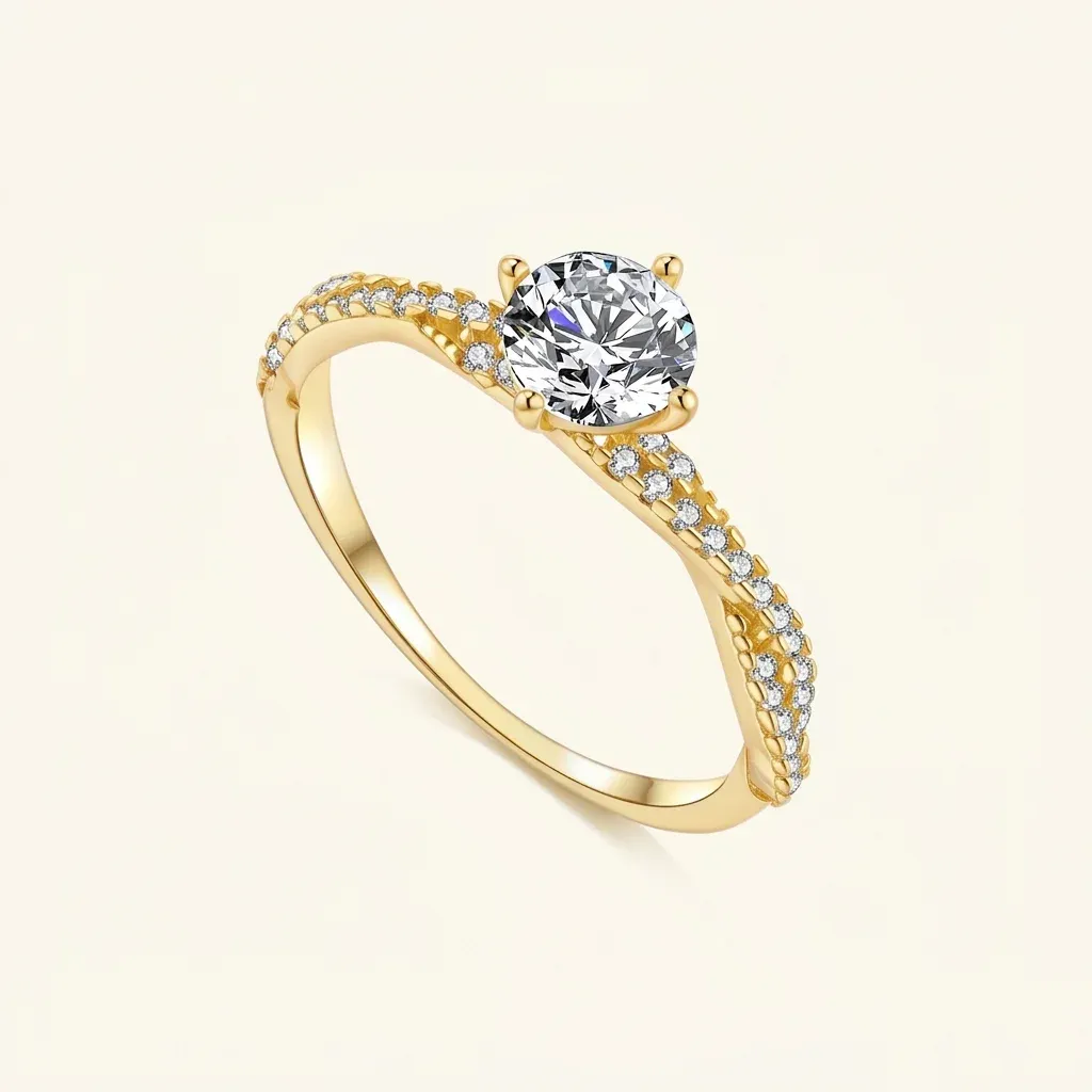 Фин сребърен пръстен с циркон