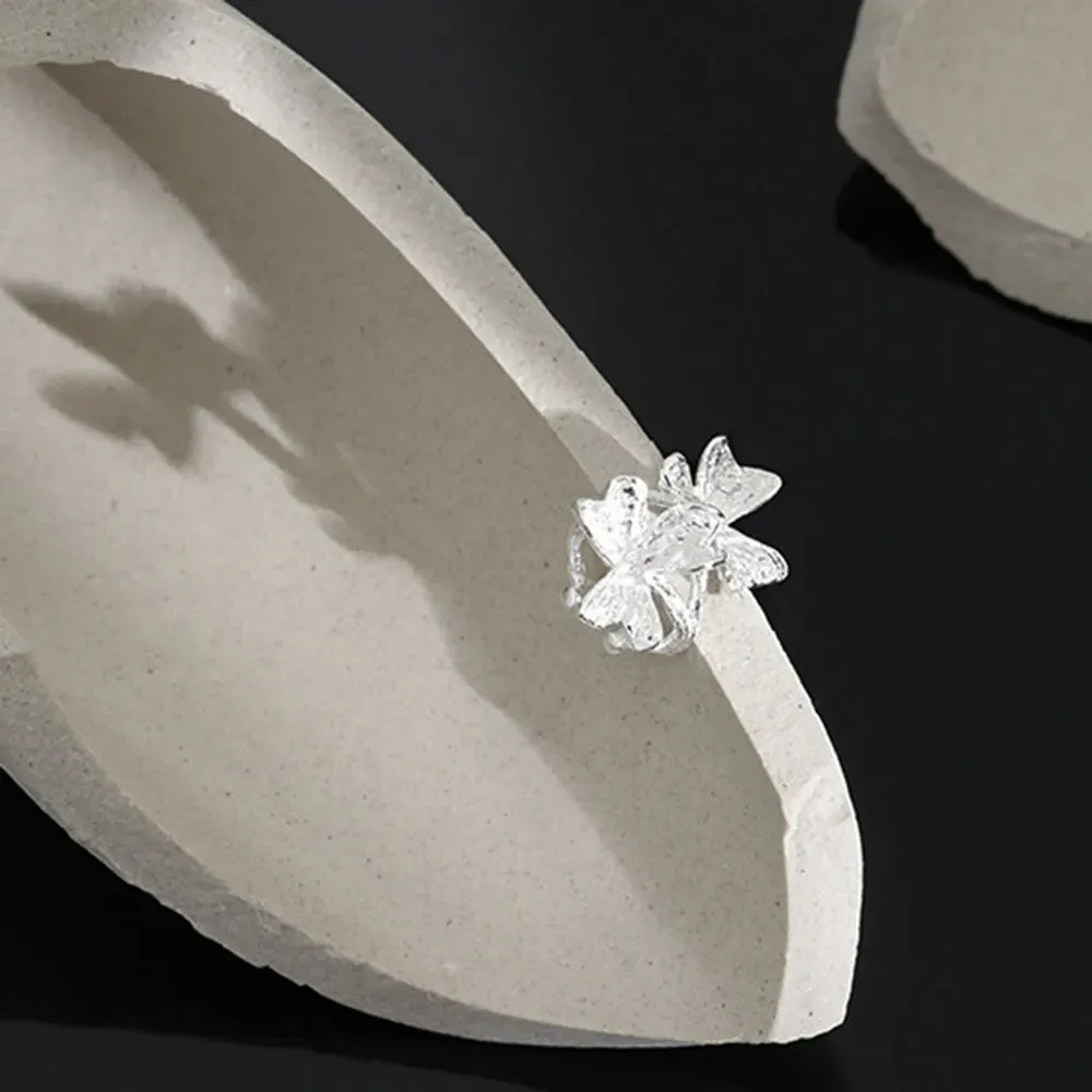 ANDYWEN 925 сребърен цветен ear cuff с циркон