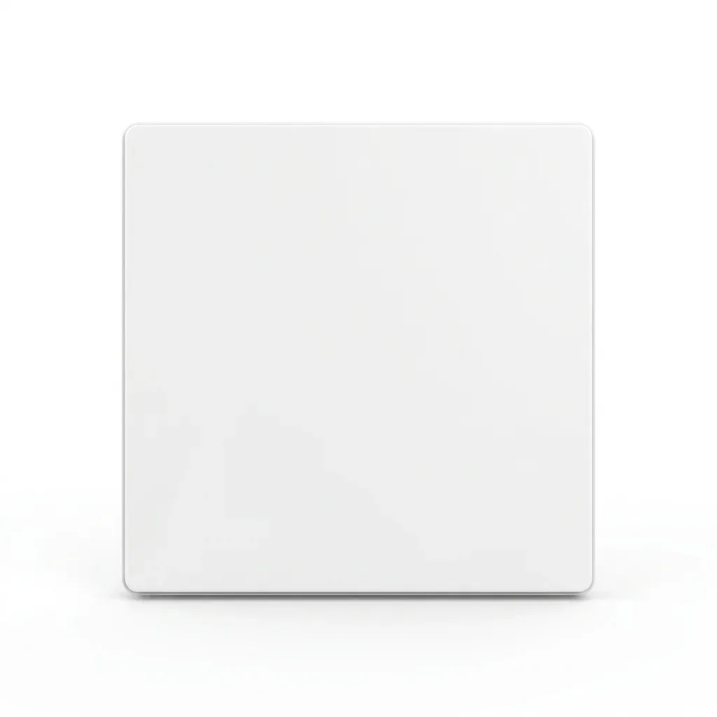 Бял квадратен смарт ключ MOES отпред