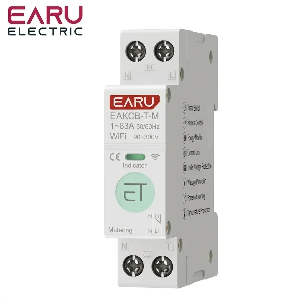 Смарт автоматичен прекъсвач Tuya WiFi 63A