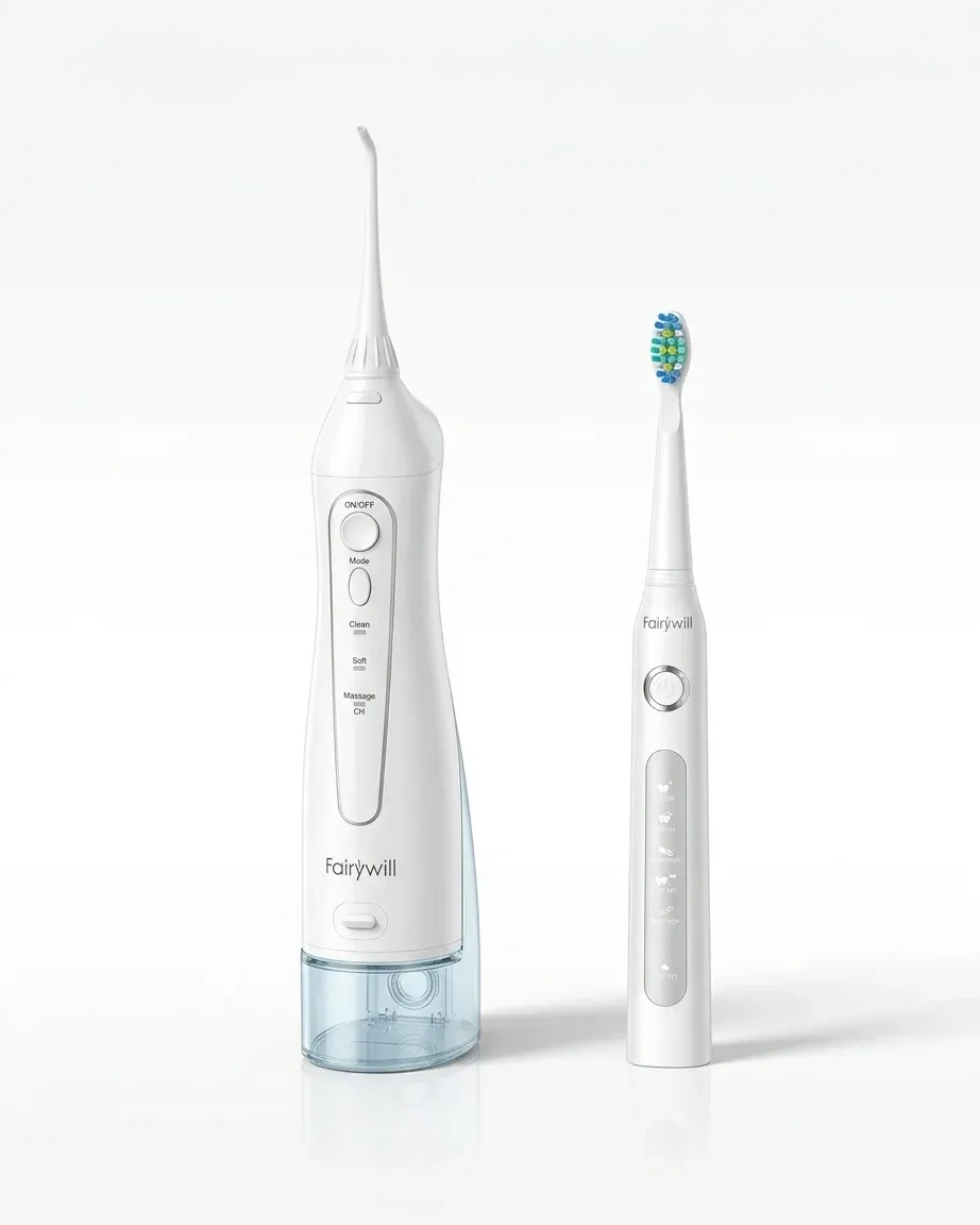 Портативен воден ирригатор Fairywill с четка