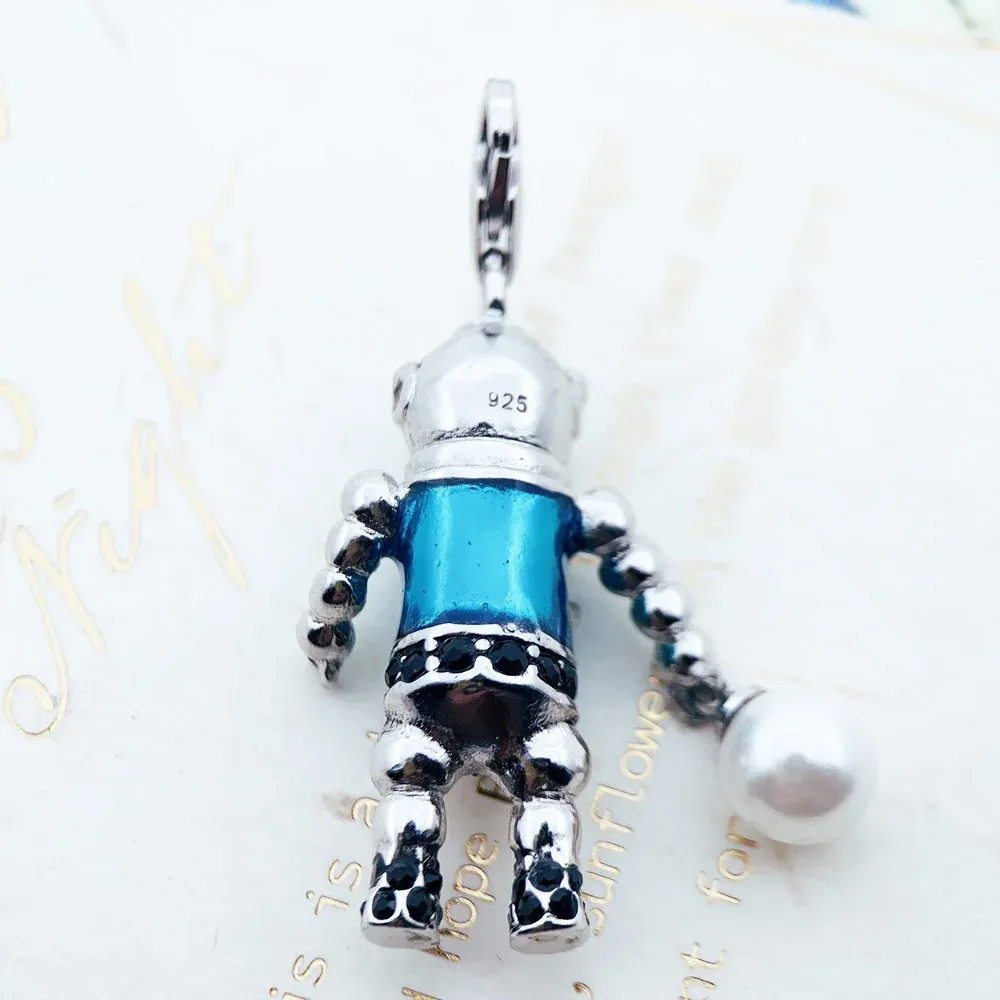 Сребърен висулка „Aquanaut Diver Aliens“ с циркон