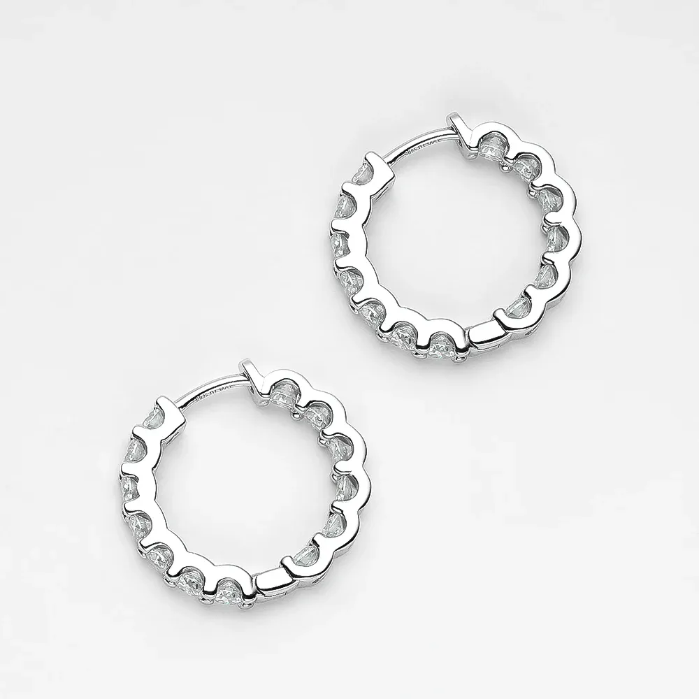 Луксозни халки от 925 сребро с моисанит 2.6 ct Oevas