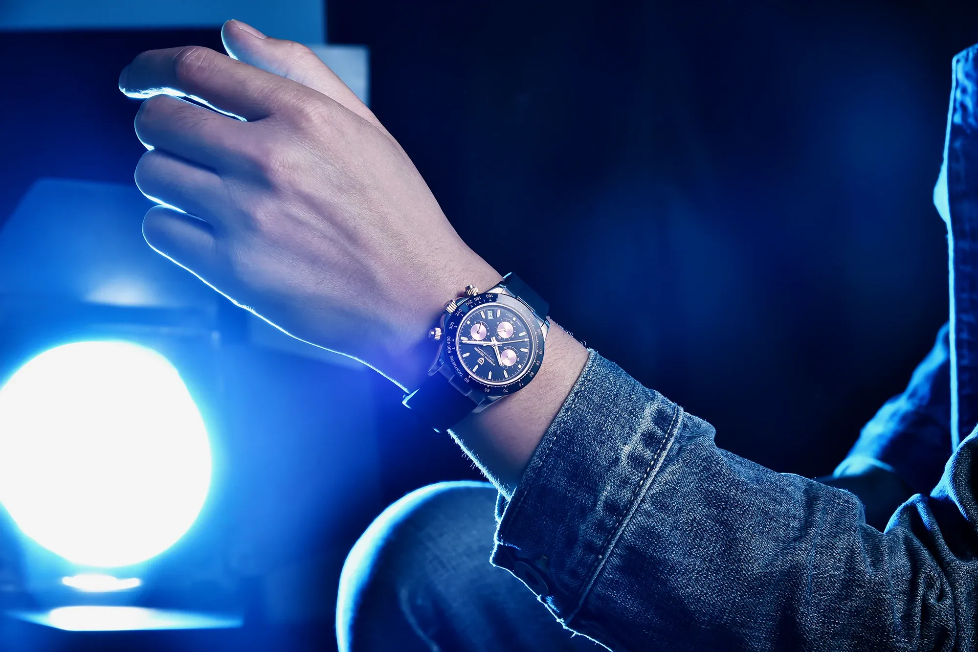 AP PD-1664 мъжки кварцов часовник с метеоритен циферблат и 10 Bar