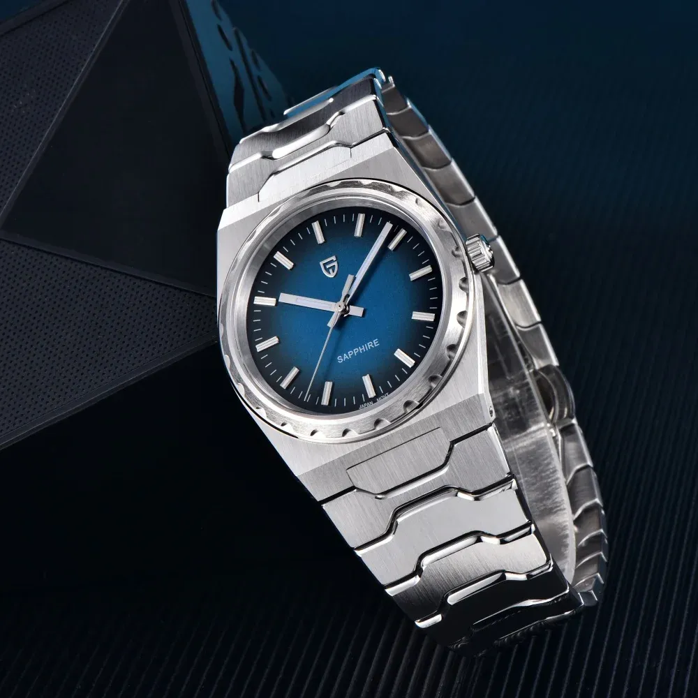 Тънък мъжки кварцов часовник AP с сапфир и 10 Bar