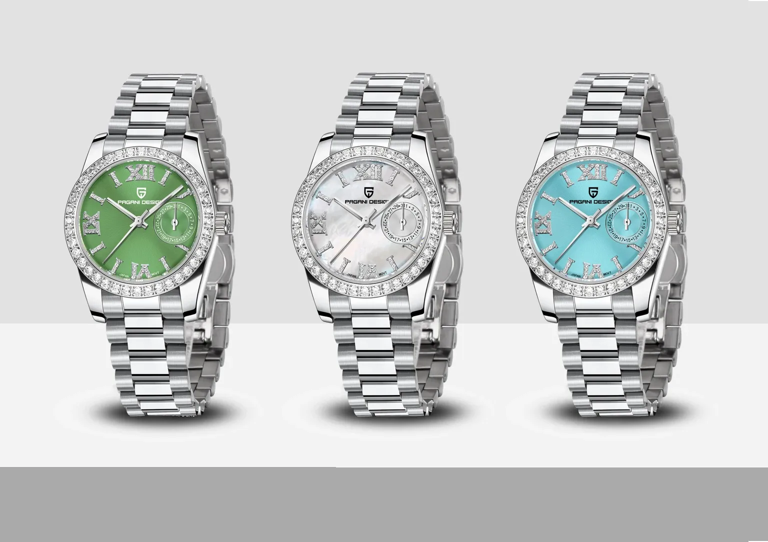 Елегантен дамски кварцов часовник AP с сапфирено стъкло и 10 Bar