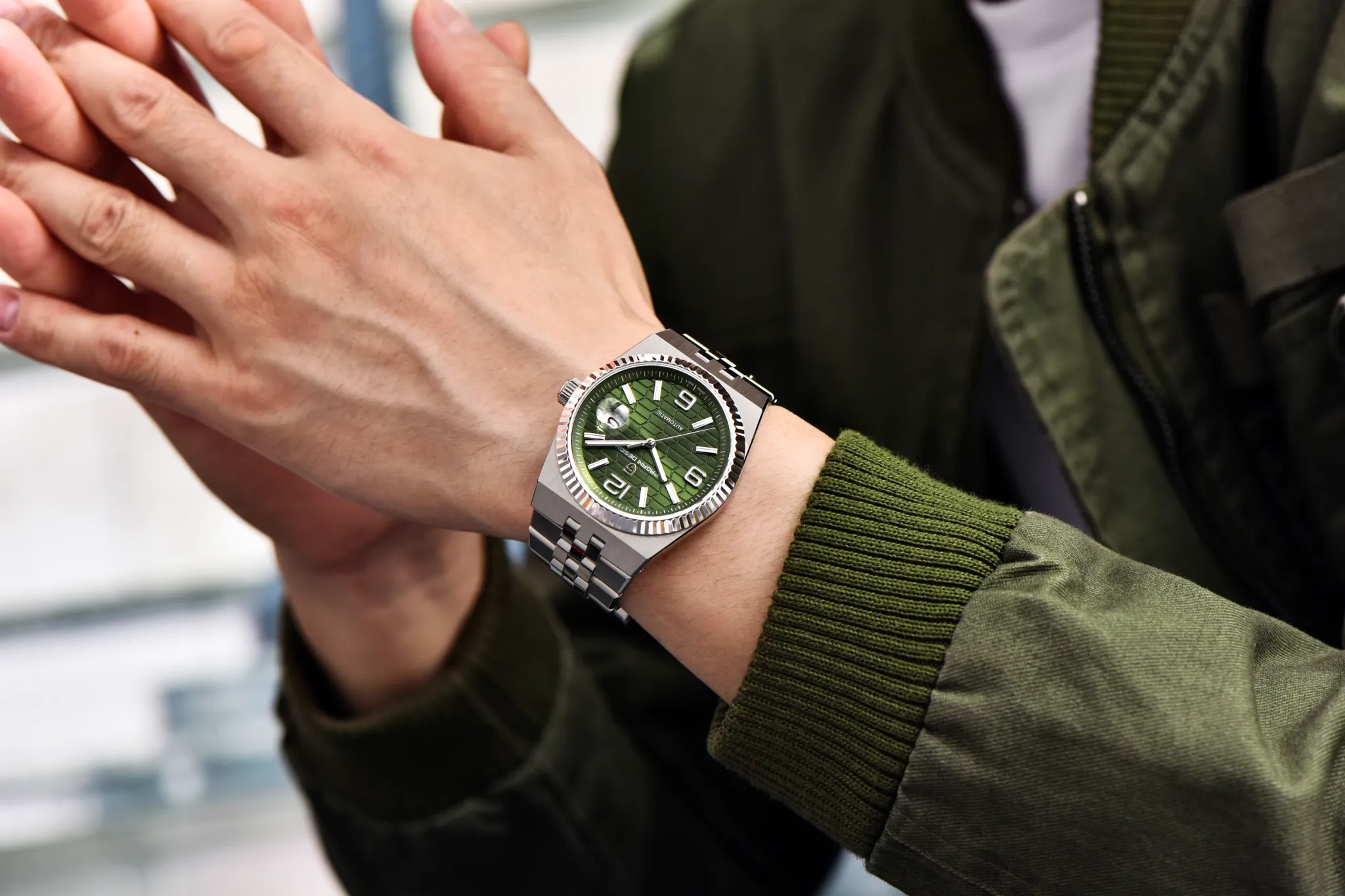 PAGANI DESIGN ретро автоматичен мъжки часовник със сапфир и стомана