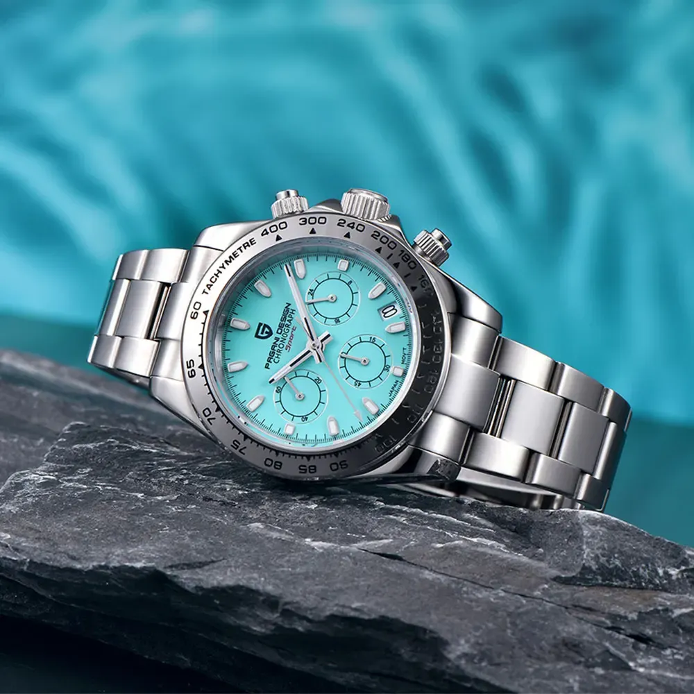 PAGANI DESIGN кварцов хронограф 40 мм със сапфир и стомана