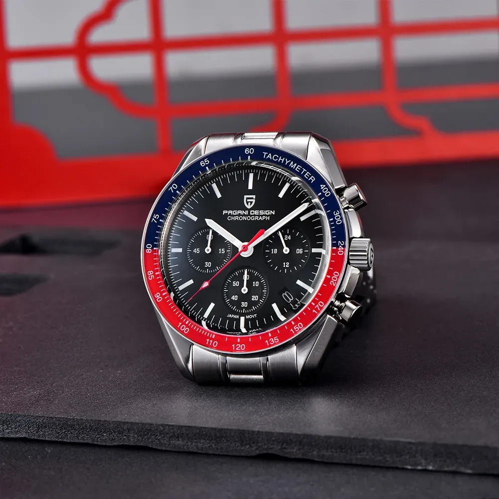 Мъжки кварцов хронограф PAGANI DESIGN с сапфир и стомана