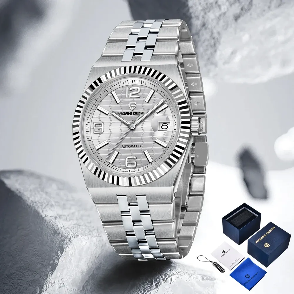 PAGANI DESIGN ретро автоматичен мъжки часовник със сапфир и стомана