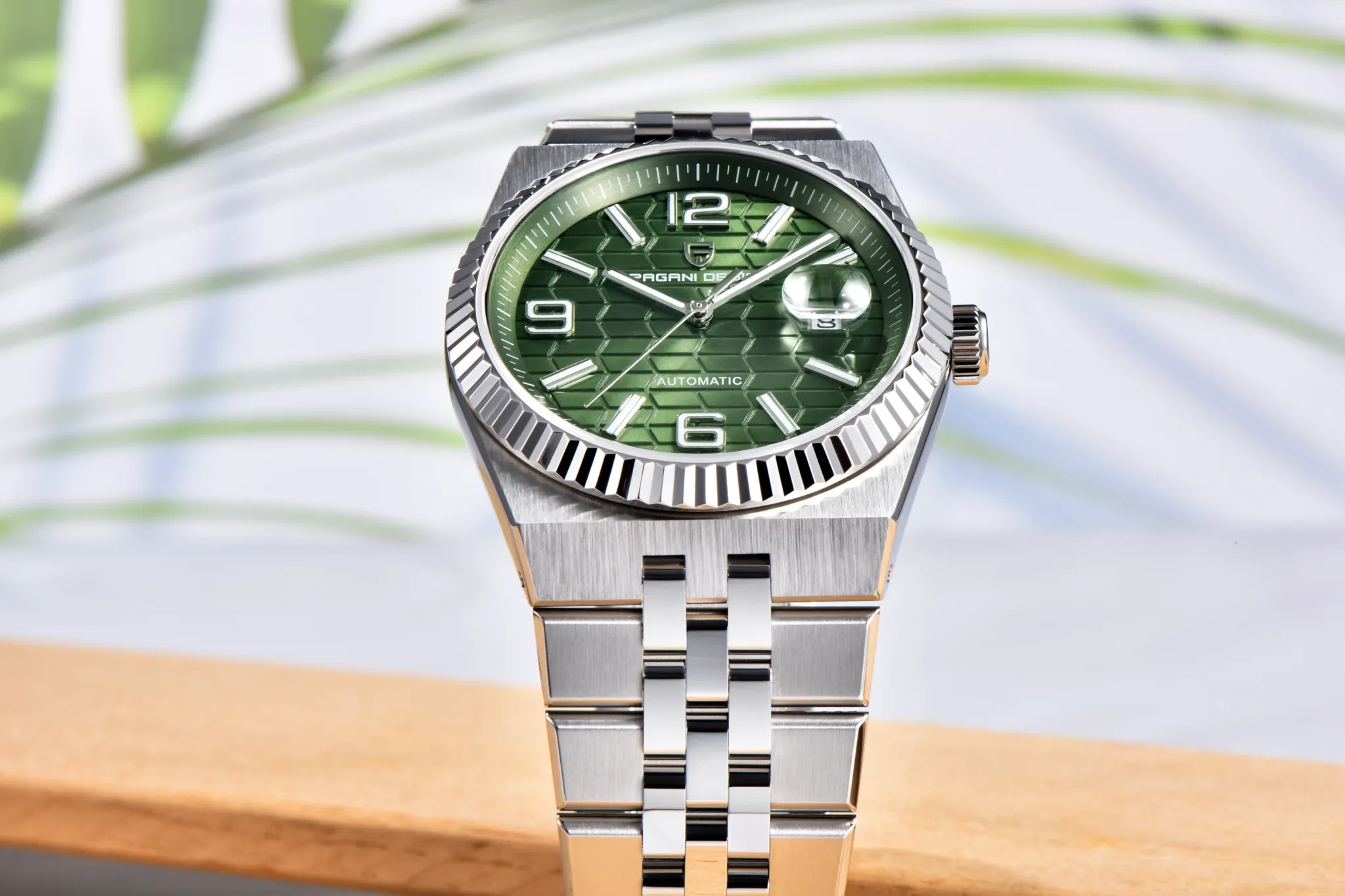 PAGANI DESIGN ретро автоматичен мъжки часовник със сапфир и стомана