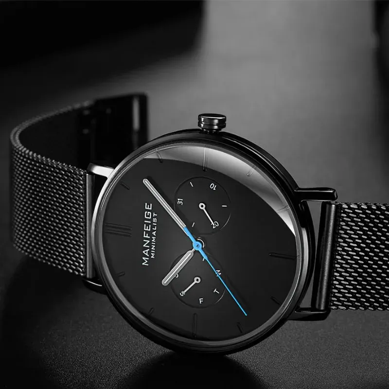 Мъжки стоманен кварцов часовник PAGANI DESIGN с календар и луминесцентни стрелки