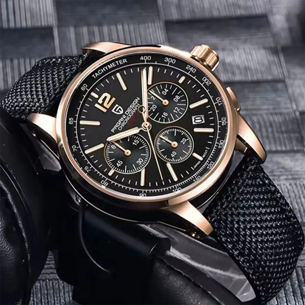 PAGANI DESIGN кварцов хронограф 41 мм със сапфирено стъкло