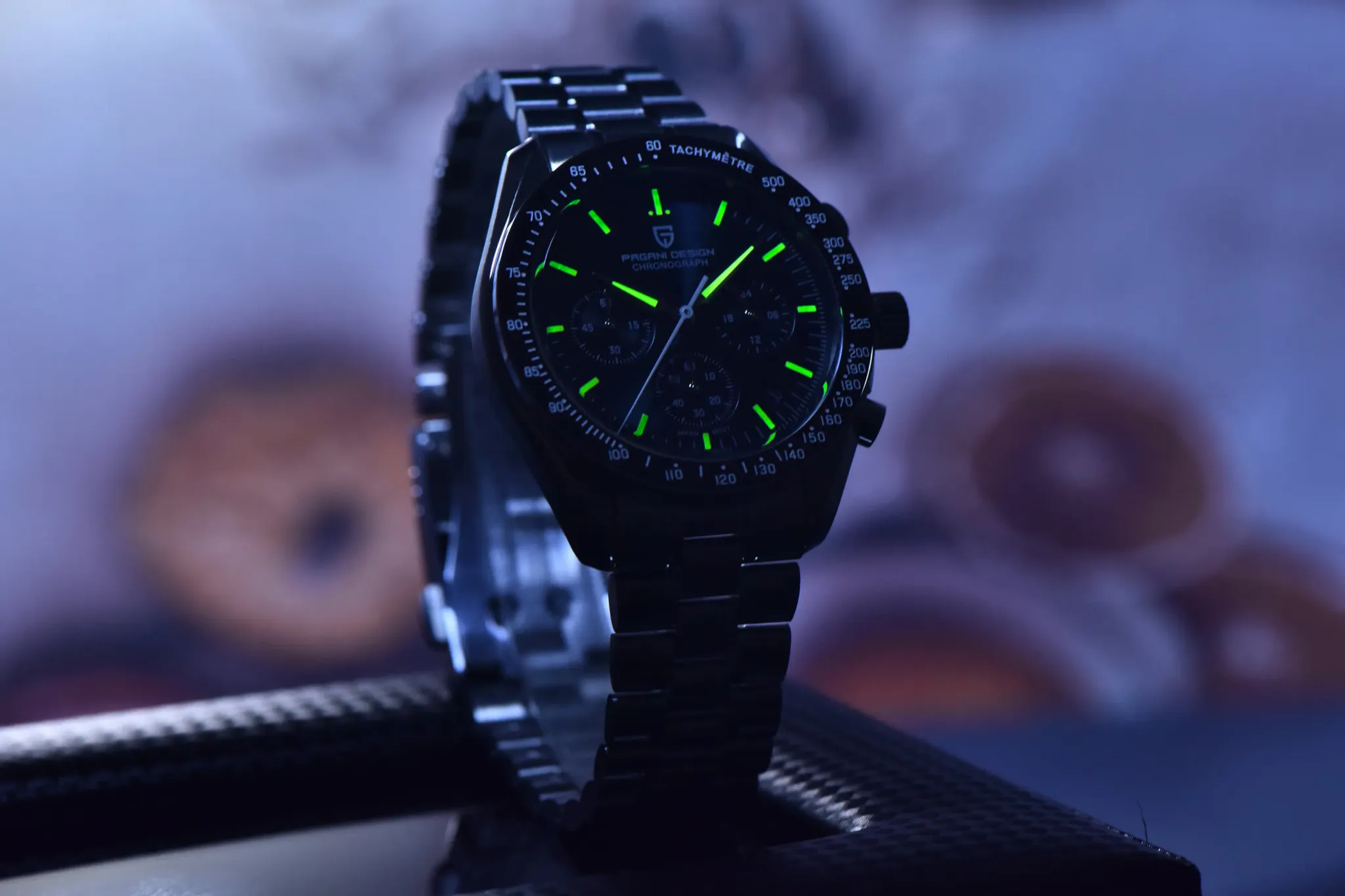 PAGANI DESIGN ретро хронограф с сапфирено стъкло и стомана