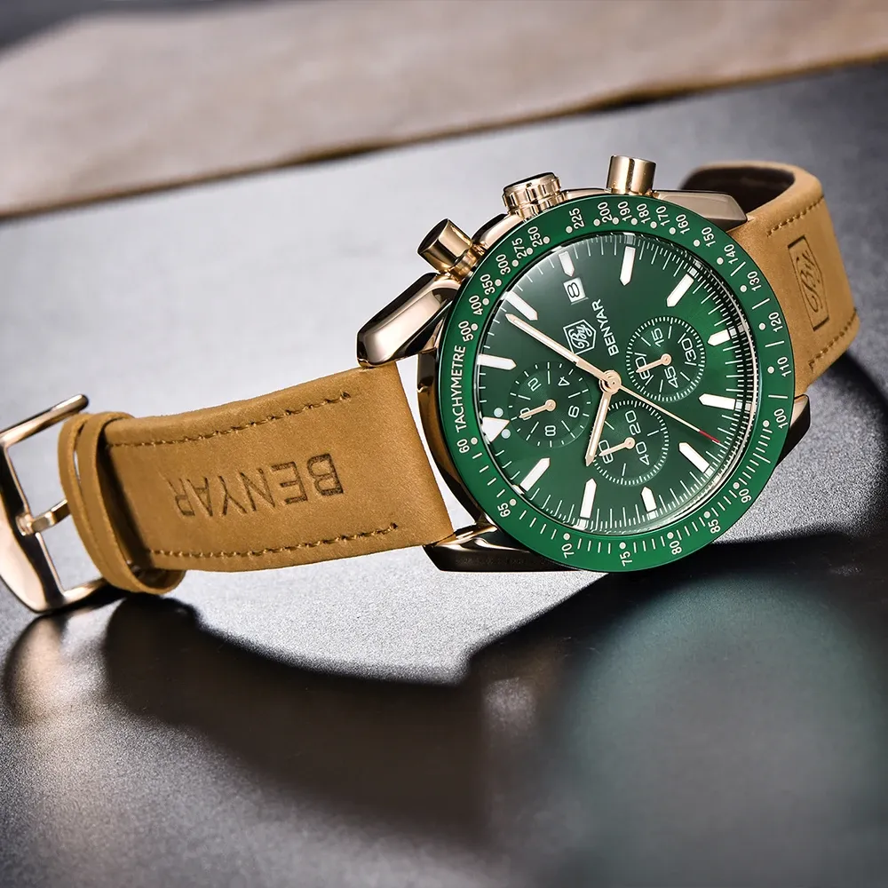 Мъжки кварцов хронограф AP с календар и сапфирено стъкло