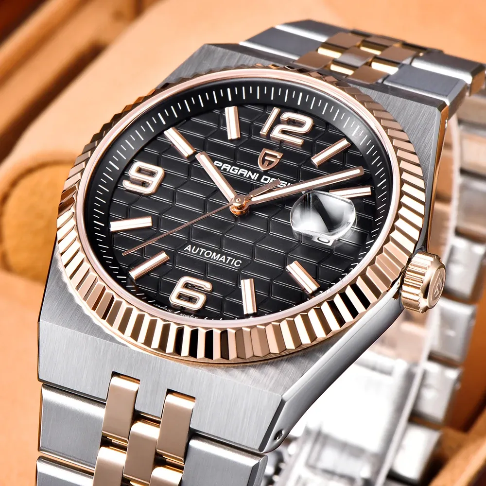 PAGANI DESIGN автоматичен мъжки часовник с пчелна структура и сапфир