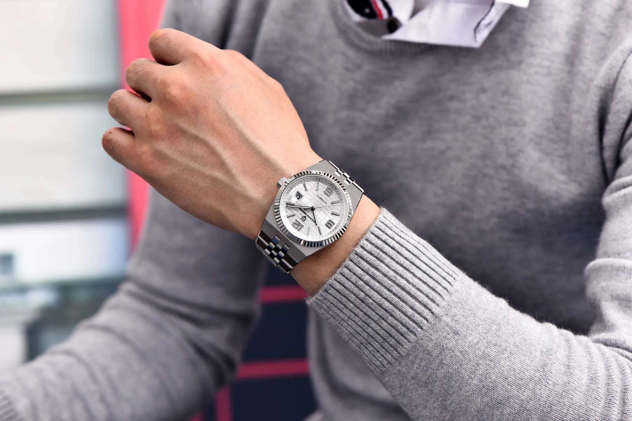 Мъжки автоматичен часовник PAGANI DESIGN с розово злато и сапфирено стъкло