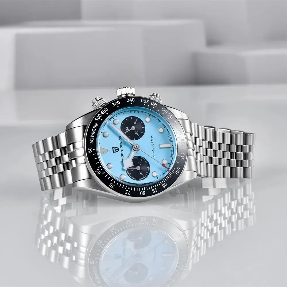 PAGANI DESIGN Flamingo хронограф с сапфир и 100 м водоустойчивост