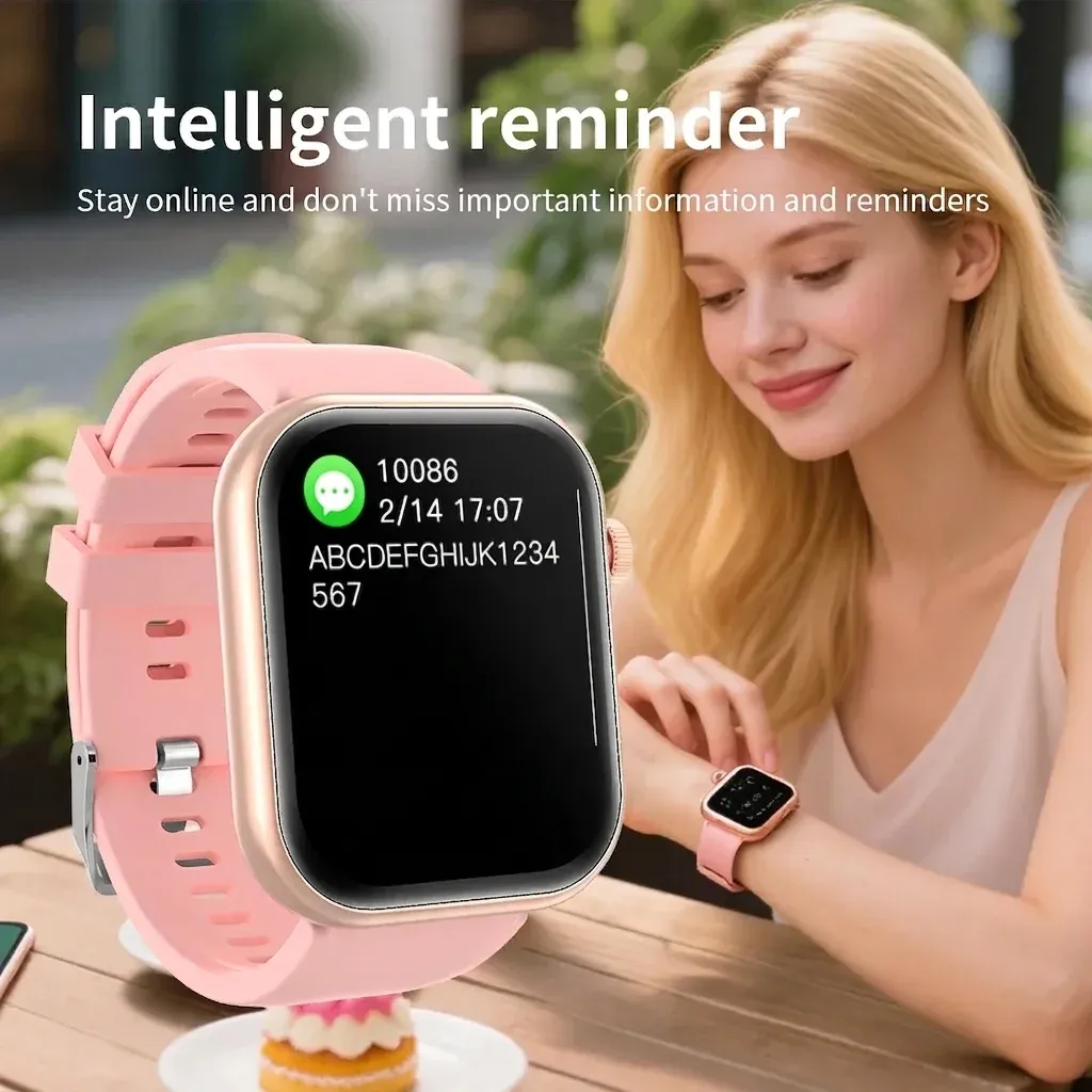 Умен розово-златен спортен часовник