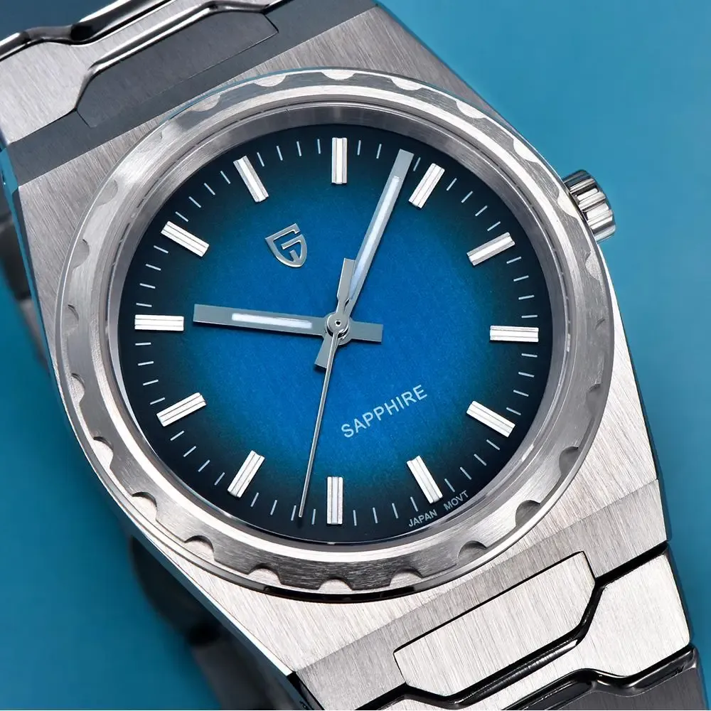 Тънък мъжки кварцов часовник PAGANI DESIGN 37 мм със сапфир и 10 Bar