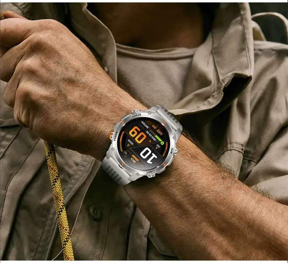 LIGE здрав GPS смарт часовник с компас и фенерче