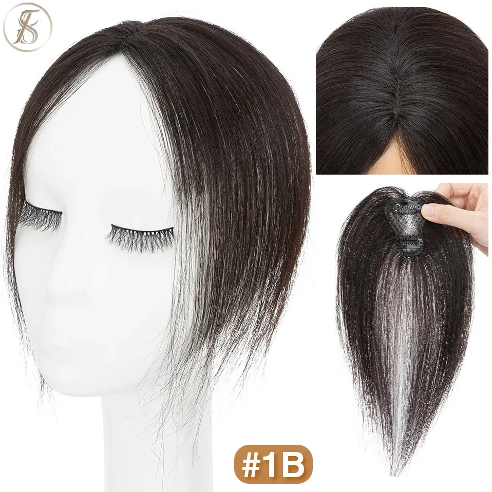 Клипс-банг с естествена човешка коса за среден път