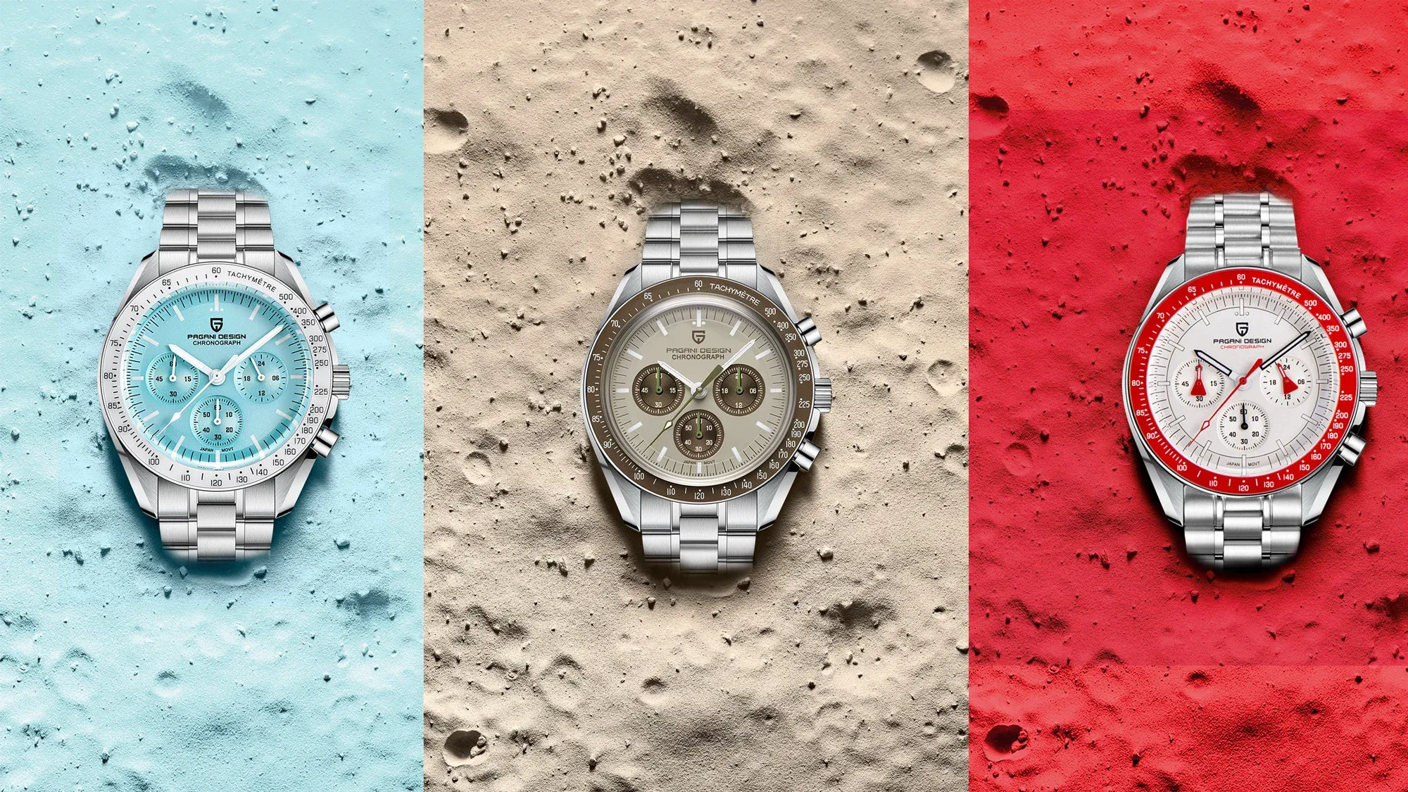 PAGANI DESIGN PD1701 мъжки кварцов хронограф със сапфирено стъкло