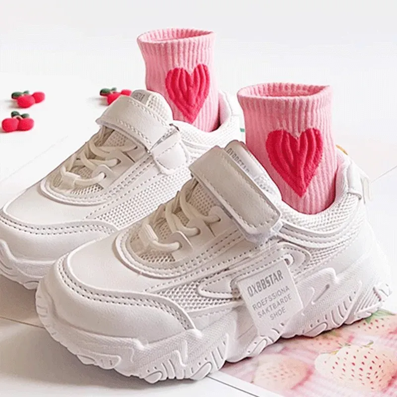 Детски спортни чорапи до прасеца с бързосъхнеща плетка, 5 чифта