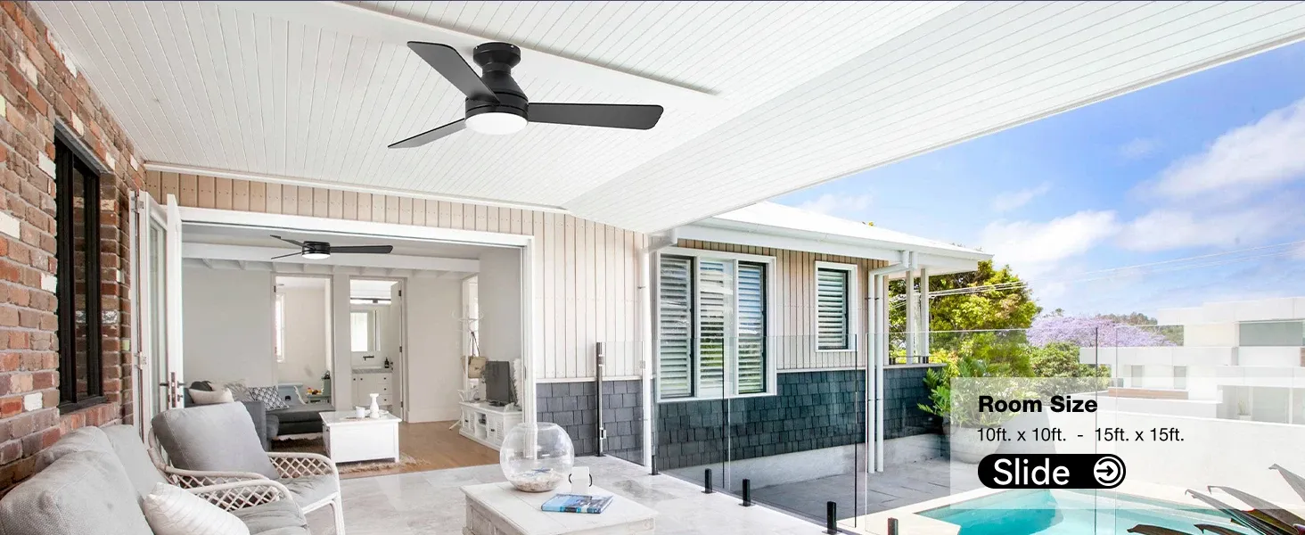 Модерен таванен вентилатор с LED осветление и дистанционно управление