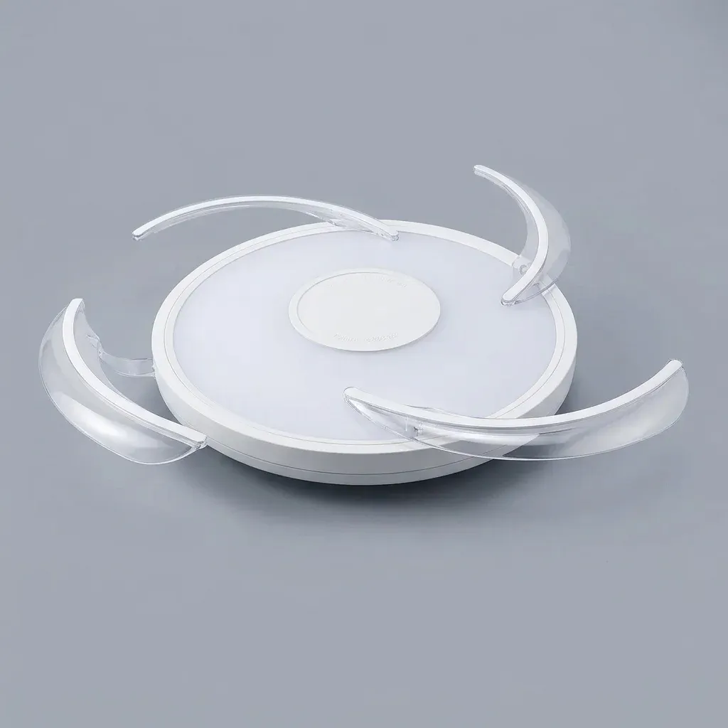 Бял смарт таванен вентилатор с LED