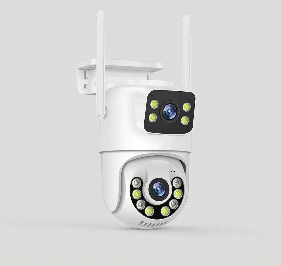 Безжична охранителна камера с двоен обектив